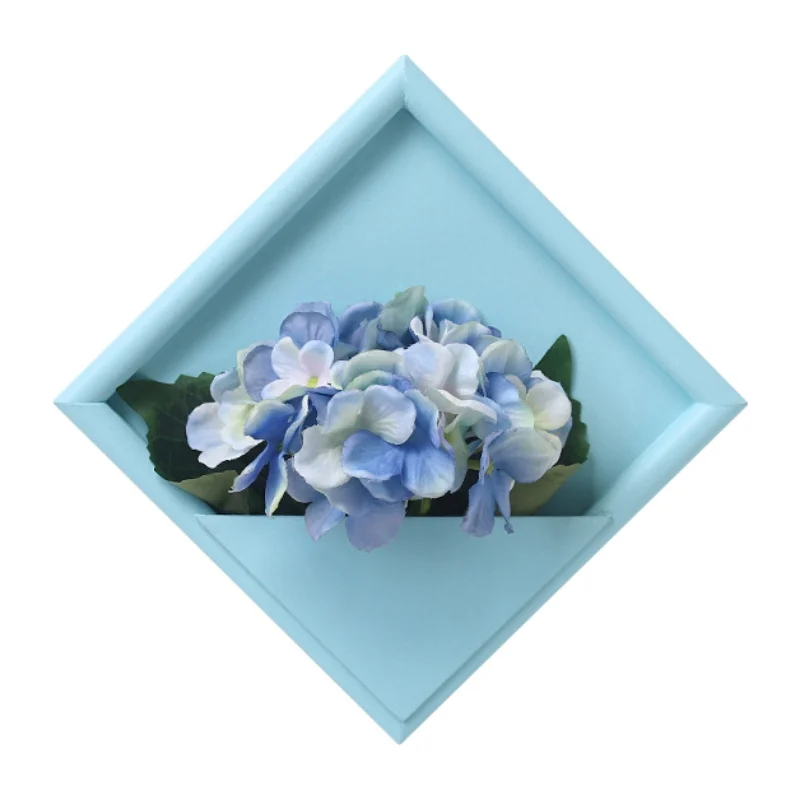 

Wood Frame Vase For Home Wall Decoration Photo Frame Wall Hangings Flower Pot And Artificial Fake Flowers Set