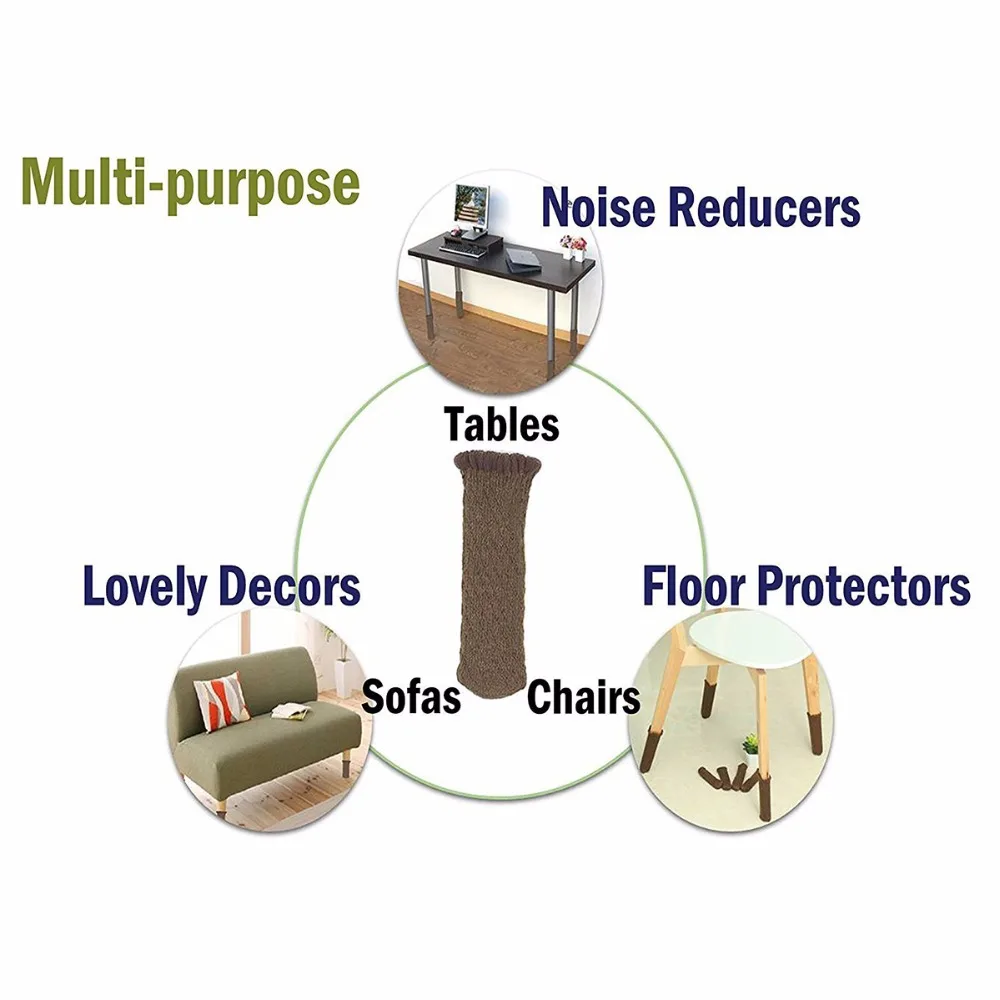 Nosii 4 шт много защита для мебели с Нескользящие полоски стул для столовой ноги защита для пола противоскользящие носки
