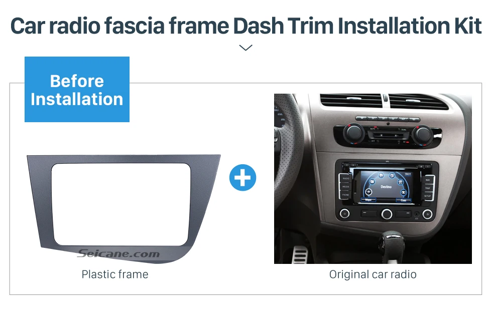 Seicane 2Din автомобиль радио Лицевая панель Комплект Даш отделкой Установить Рамки для 2005 2006 2007 2008 2009 2010 2011 Seat Leon левой руки