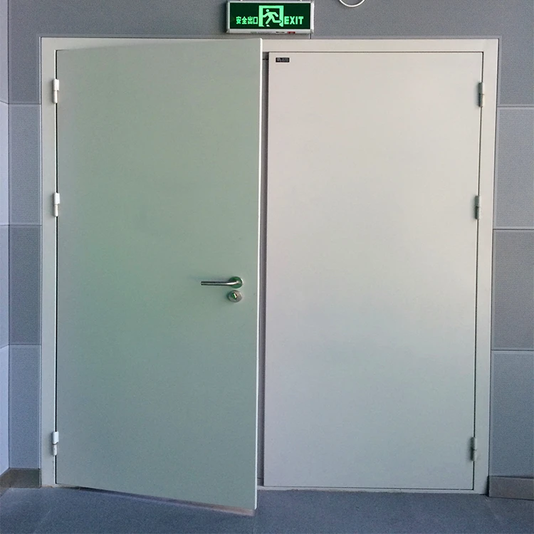 Fire Rated Steel Double Leaves Door Steel Fireproof Door