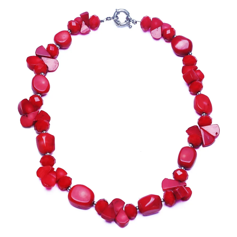 Red coral necklace jewellery women in circle chain chocker necklace for woman Christmas gifts