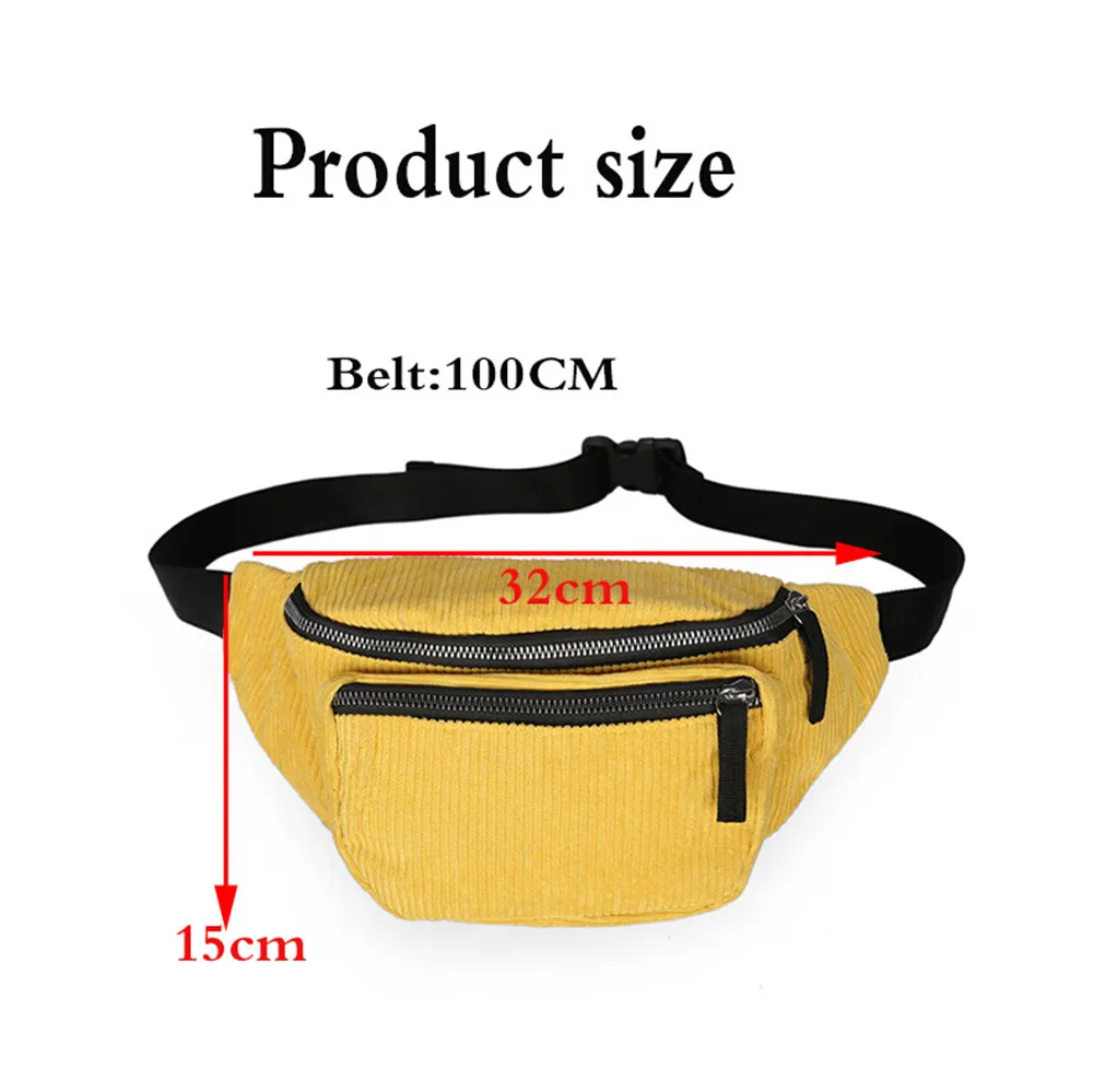 Новая женская Вельветовая поясная сумка, Женская плиссированная ...