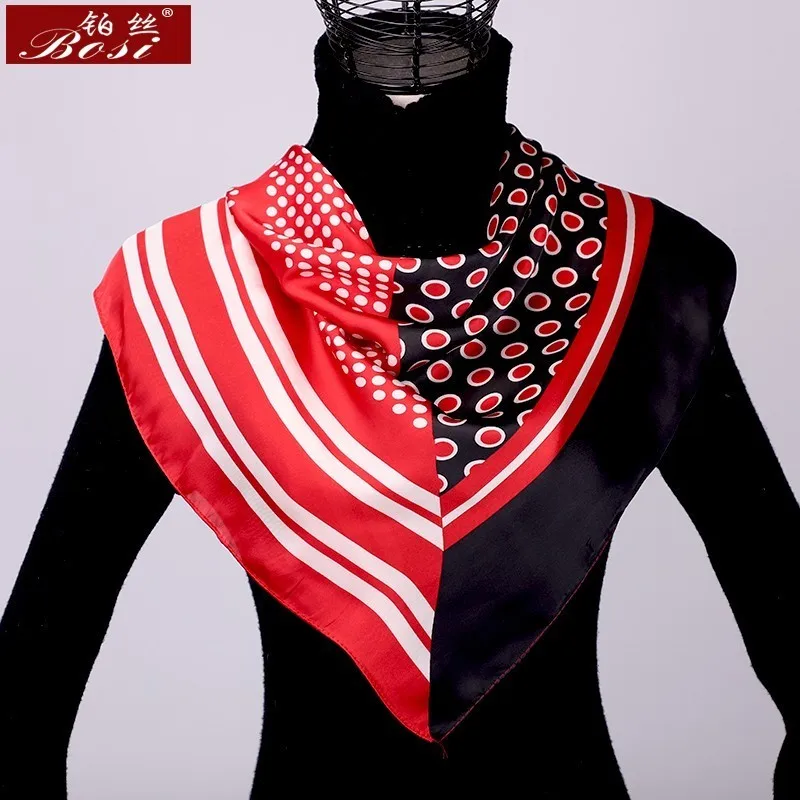Шарф Шелковый принт женские квадратные цветочные шарфы-шали зимние атласные этнические sjaal цепь на полосе шарфы люксового бренда шарф cc