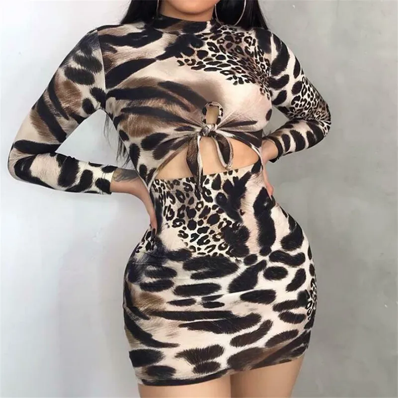 Women's Sexy Long Sleeve Dress New 2019 Spring Club Party Cocktail Casual Short Mini Elegant Woman Hollow Out Dresses | Женская