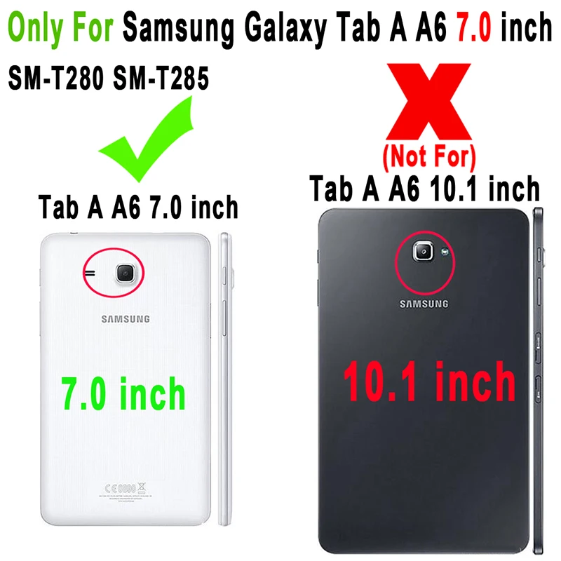 Чехол из искусственной кожи для Samsung Galaxy Tab A 2016 7 0 T280 T285 чехол с магнитной