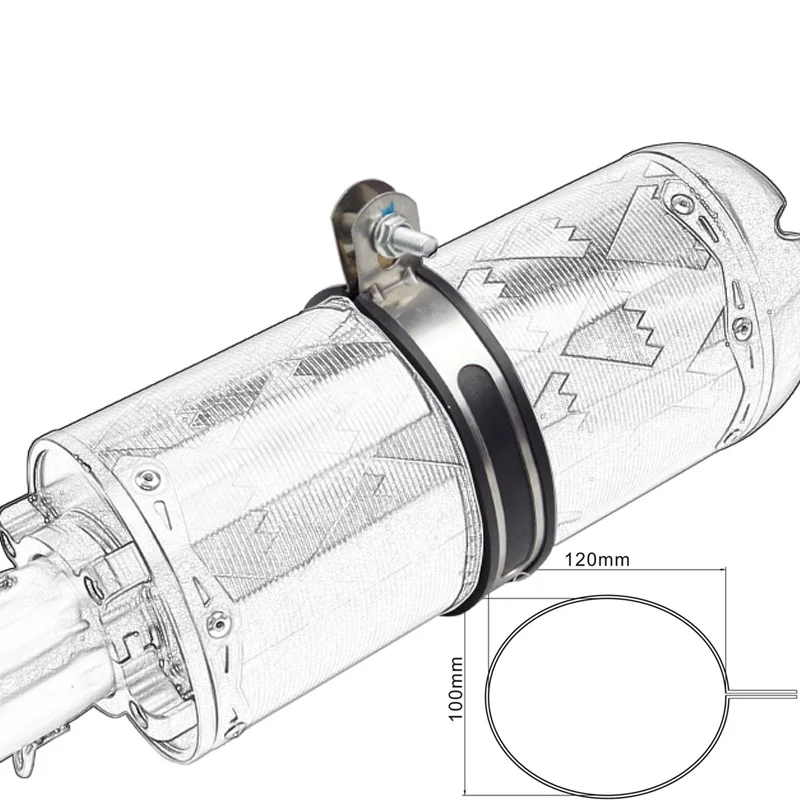 120 мм* 110 мм кронштейн для выхлопной трубы мотоцикла зажим для закрепления поддержки Глушитель Зажим Кронштейн вешалка для двух братьев выхлопной трубы