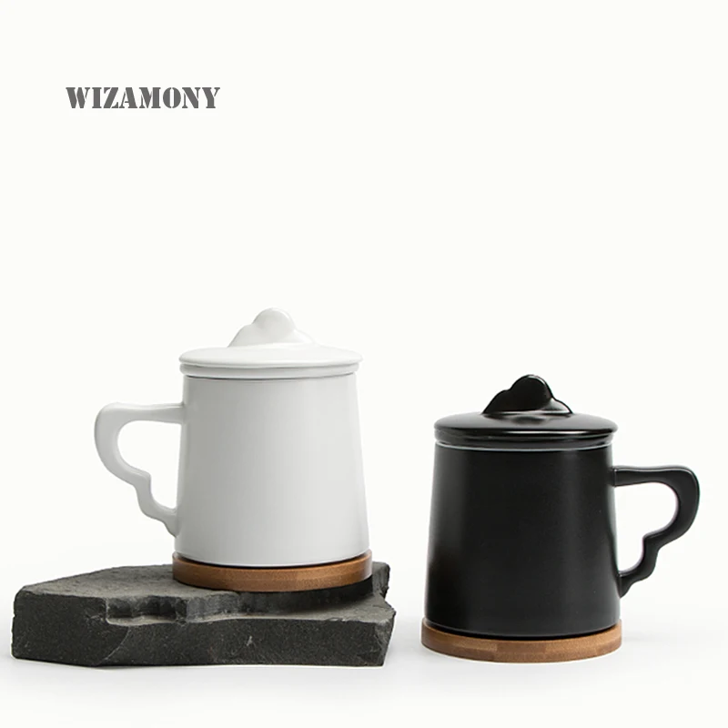 1 шт. Рекламные Керамические чашки WIZAMONY креативные кружки с фильтром чайный набор