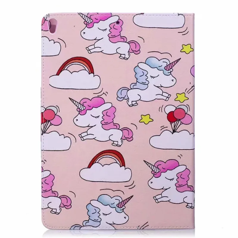 Для iPad 10 5 чехол Kawaii Единорог Фламинго панда PU кожаный умный для Pro Чехол +