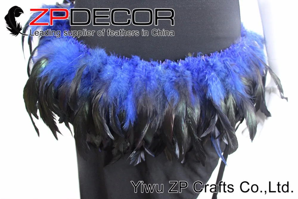 ROYAL BLUE Half Bronze Coque Tail Strung feathers (22)