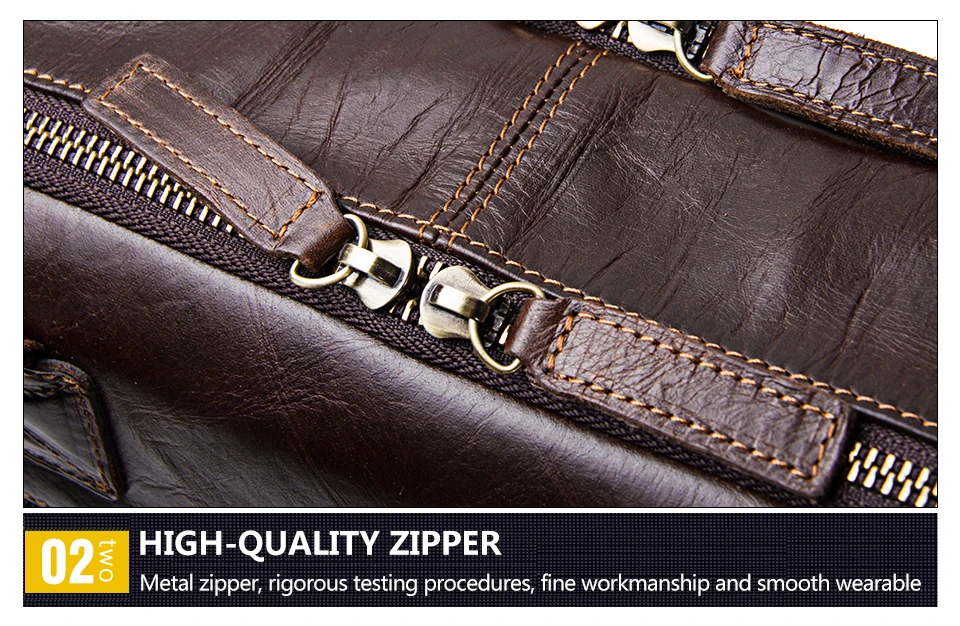 Contact's Genuine Leather Men Bag Luxury Brand Shoulder Bags Male