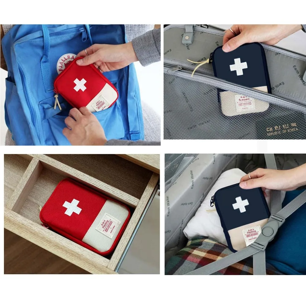 OUTAD Kit de primeros auxilios médicos bolsa resistente al aire libre Camping senderismo/Trave casa supervivencia Portátil Bolsa de primeros auxilios bolsa caso portátil