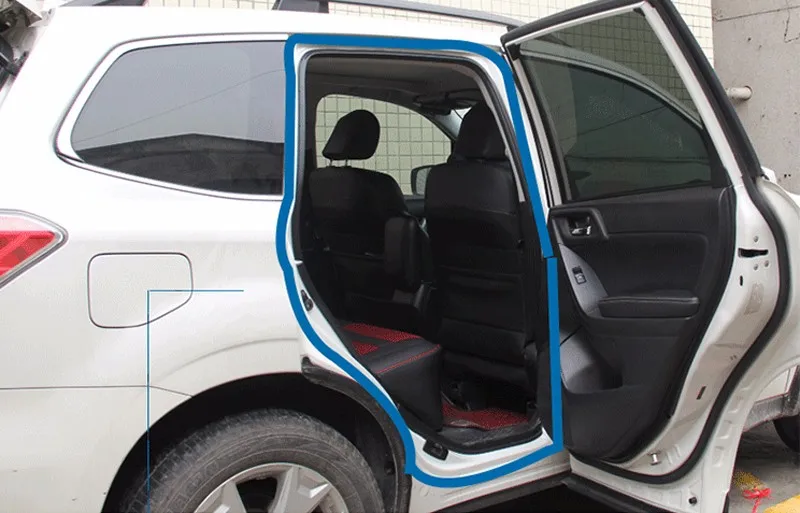 5 м автомобиля резиновое уплотнение двери полосы Звукоизолированные гибкие уплотнитель Шум изоляции B в форме 3 цвета синий/красный/ черный