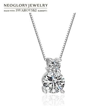 

Neoglory Jewelry Rhinestone S925 Silver Pendant Charm Necklace Ball Round Allergy Free Embellished With Crystals From Swarovski