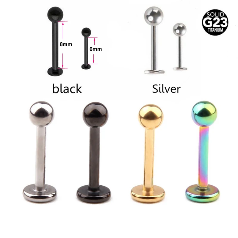 Серьги гвоздики для губ [100% титан G23] 16 г (1 2 мм)|earrings body jewelry|body jewelrylip stud |