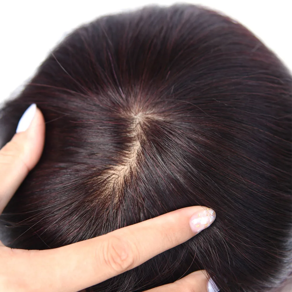 

Originea Human Hair Toupee for Women Net Base Size 12*14 cm Hair Length 20 cm 100% Remy Human Hair Toupee Replacement System