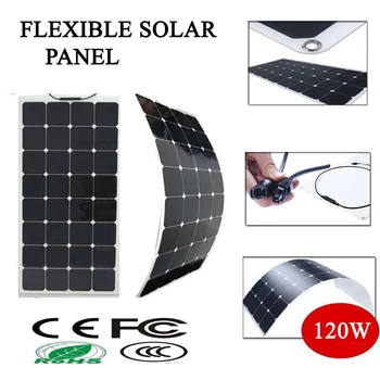

SunPower 100W Solar Cells Battery Charger 18V Flexible Solar Panels Mono Solar Cell 12V System Kit