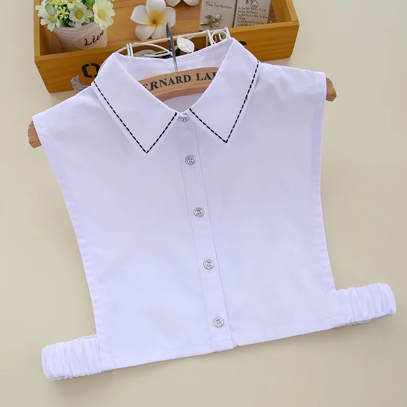 YSMILE Y Для женщин белая рубашка поддельные воротник линейные украшения Съемная ненастоящий ошейник куртка с лацканами одежда AccessoriesB61