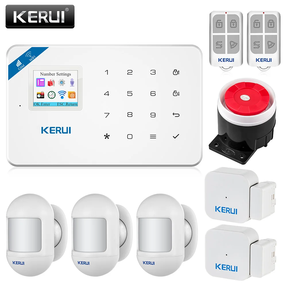 KERUI W18 433 МГц беспроводная WiFi GSM сигнализация домашняя система охранной сигнализации Высокая производительность безопасности - Цвет: kit3