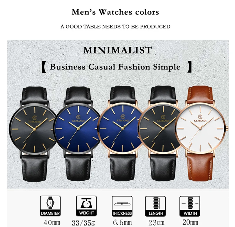 Relogio Masculino Ultra Thin Watches For Men Simple Business Minimalist Wrist Watch Quartz Wristwatches Male Clock Luxury Brand 2018 (2)
