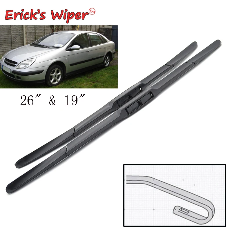 Erick's Wiper LHD Front Hybrid Wiper Blades For Citroen C5 MK1 2001
