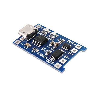 

New Version 5V 1A Micro USB 18650 Lithium Battery Charging Board Charger Module+Protection Dual Function Diy Robot Part Kit