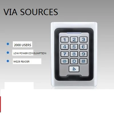 

Direct Factory Non-waterproof door gate opener keypad reader Rfid 125khz Metal Single Door Access Controller Rfid Keypad