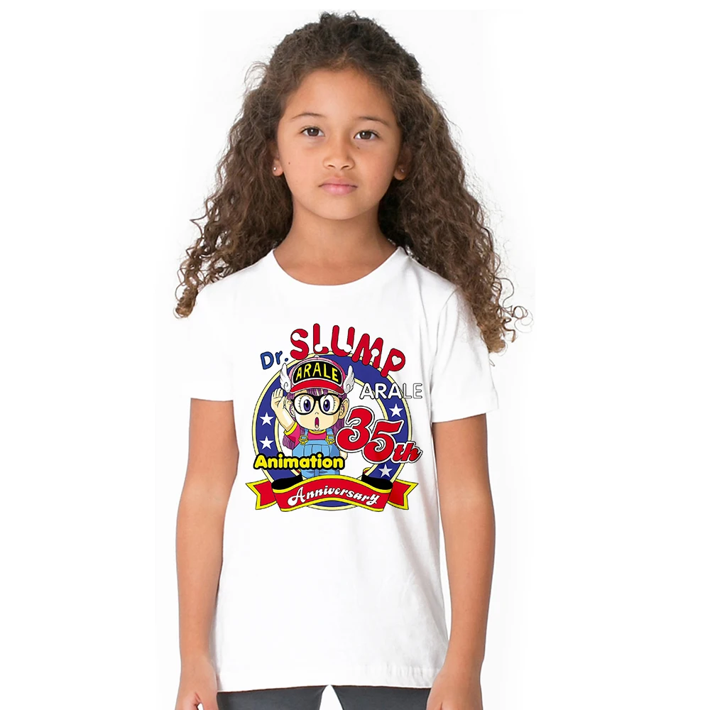 

baby toddler girl summer t-shirt Arale Dr Slump Mr Poop Anime children girl t shirt Cute Angel Wings Cosplay tshirt for kids tee