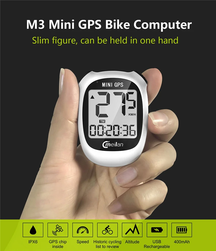 Meilan GPS для велосипеда, компьютер, грудь, монитор сердечного ритма, беспроводной датчик скорости/Каденции, велосипедный Спидометр 4,0 Bluetooth ANT одометр