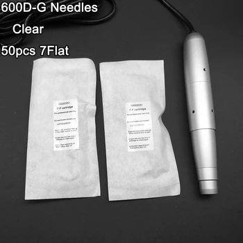 

600D-G needles 7Flat Sterilized Disposable Permanent Makeup Needles Rotary Tattoo Machine Needles for Eyebrow Lips Tattoo