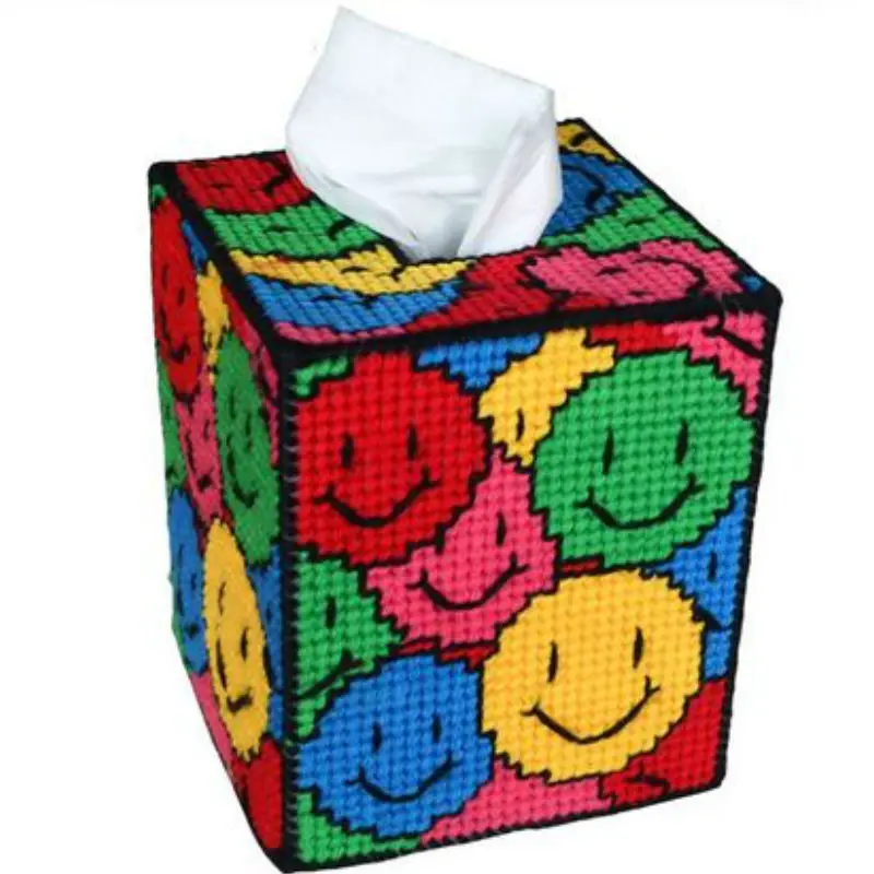 3D крестиком прямоугольная коробка ткани DIY ручной вышивки крестом - Цвет: 1set
