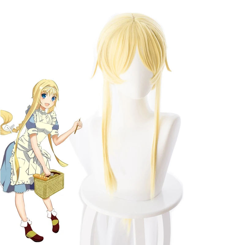 Sword Art Online Alicization Alice Synthesis Thirty Golden Long Braid Wig Cosplay Costume SAO Heat Resistant Hair Role Play Wigs