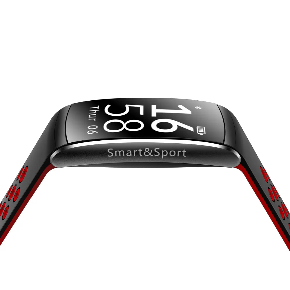 activity tracker rood detail zijkant activity tracker rood detail zijkant