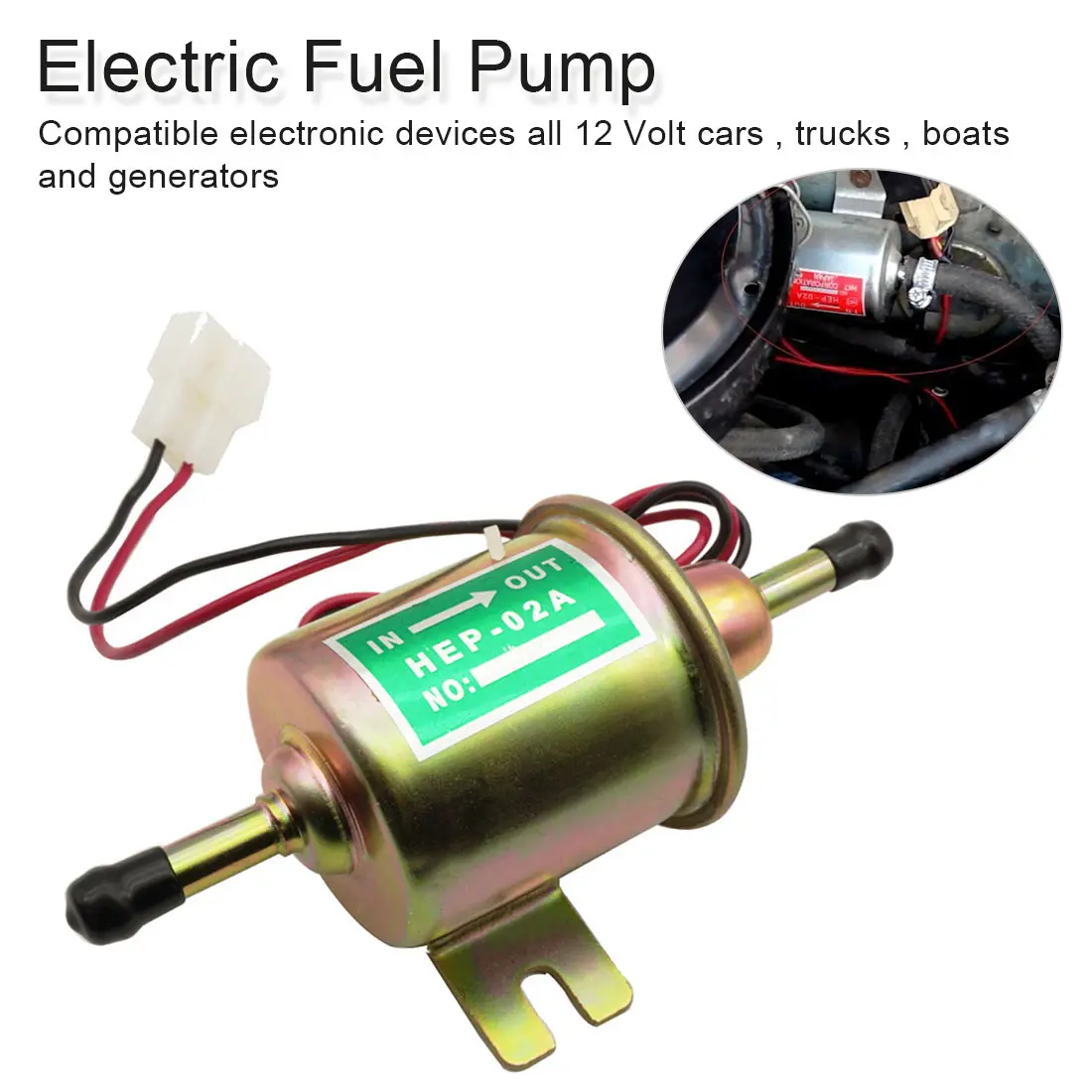 Gas Fuel Oil Fits Universal car 12V Low Pressure Electric Fuel Pump Diesel