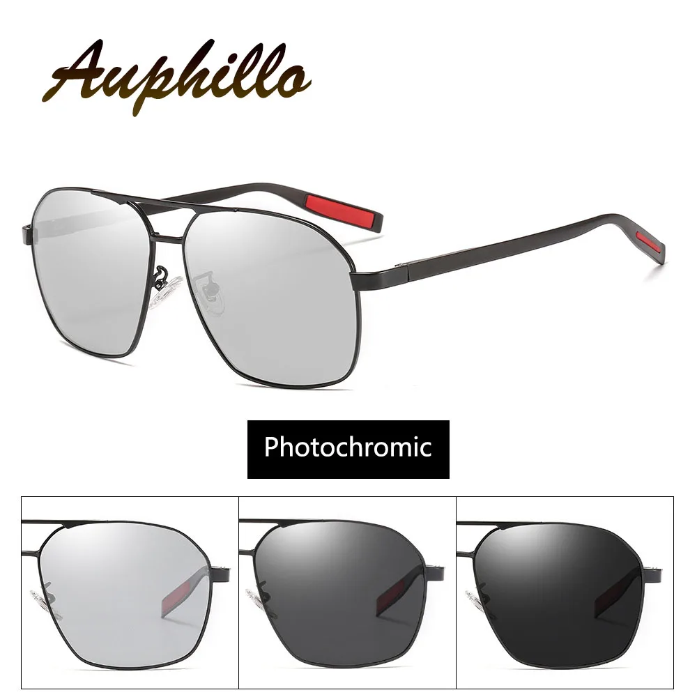 AUPHILLO Photochromic Sunglasses Men Women Polarized Driver's Driving Glasses Classic Brand Design Sports Retro Sunglasses UV400