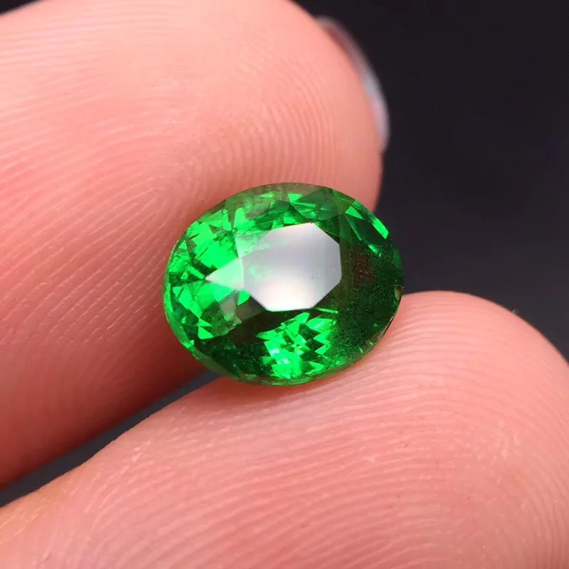 

CGL Certificated 2.54ct Natural Vivid Green Tsavorite Gemstones Faceted Loose Stones Loose Gems