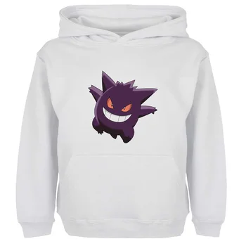 

Harajuku Pokemon Gengar Hoodie Men Women Boy Girl Autumn Spring Winter Casual Sweatshirts Gray Off White Yellow Hooded Jackets