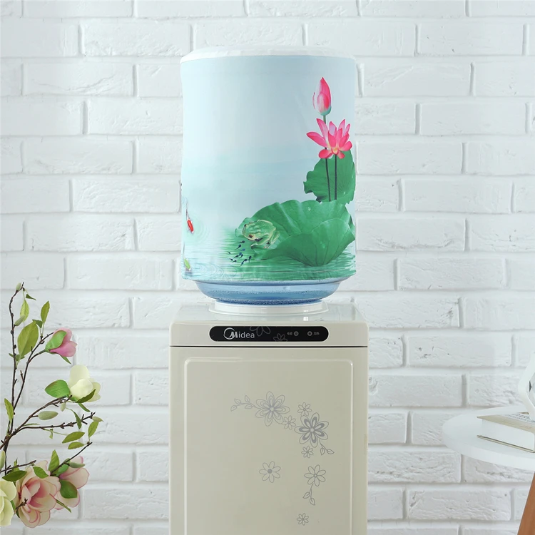 new 23types Dia.27cm Fashion Print Deer Fish Elephant Horse Tree Flower Rural Cloth Art Water Dispenser Dust Cover Bucket