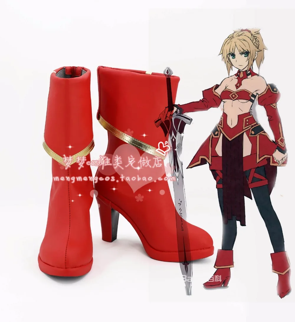 

Fate Apocrypha Mordred cosplay shoes Boots Custom Made 3262