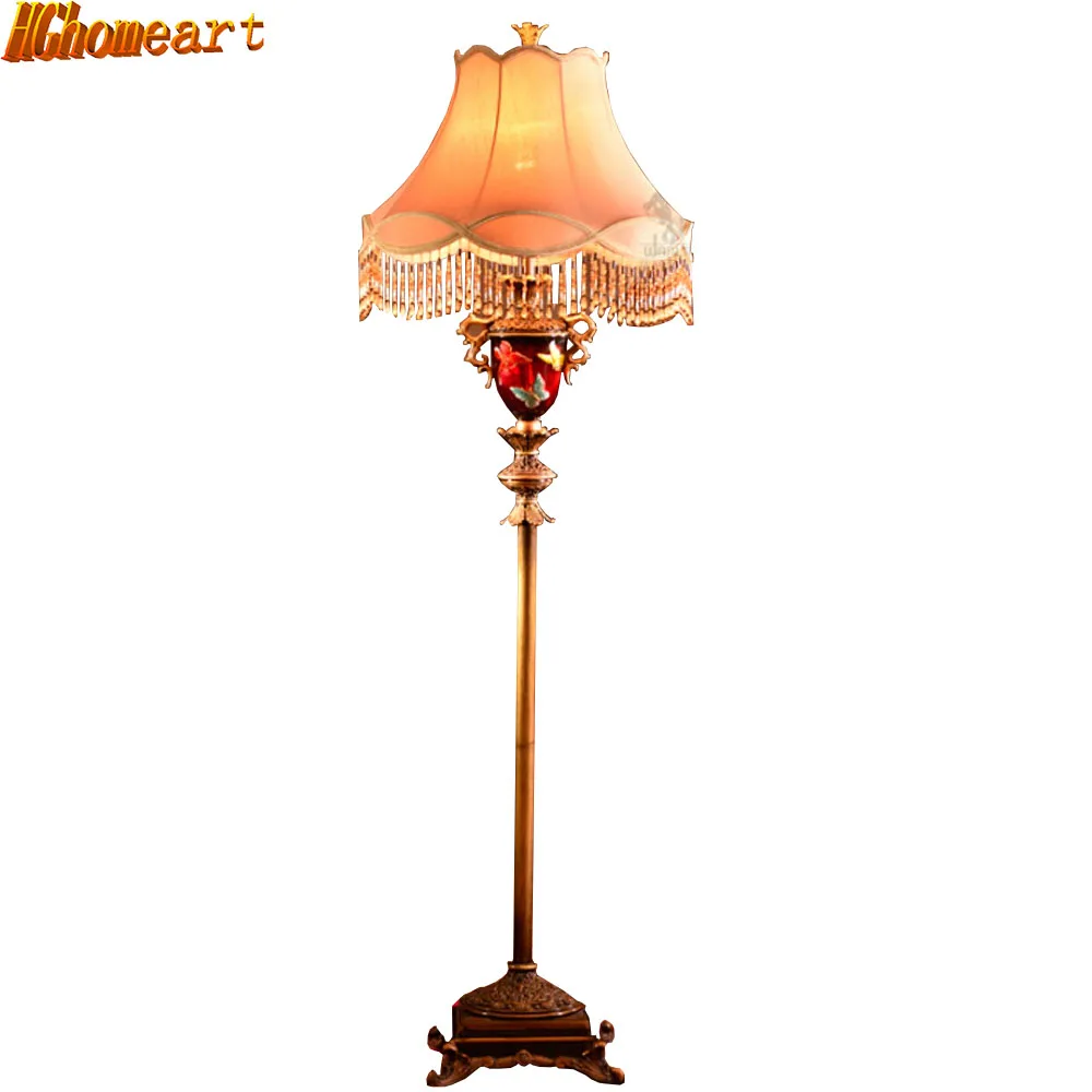 Высокое качество Смола светодиодная Напольная Лампа Классическая Пастораль светодиодная грушевидная лампа с E27 110 V-220 V Торшеры для Гостиная лампа