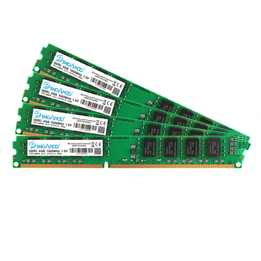 SNOAMOO Новый настольный ПК DDR3 4 Гб 1333/1600 МГц PC3 12800S память 240pin DIMM для Intel компьютера