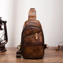 Мужская качественная кожаная повседневная треугольная нагрудная сумка " планшет дизайн на одно плечо модная сумка через плечо мужской рюкзак 8010l