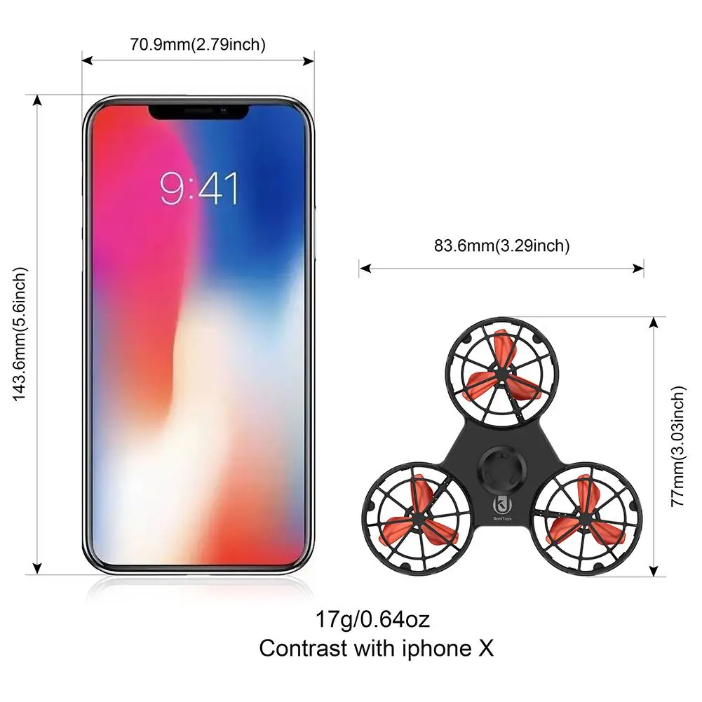 RCtown Mini Fidget Spinner Hand Flying Spinning Top Autism Anxiety Stress Release Toy Funny Gift Toys For Children D13