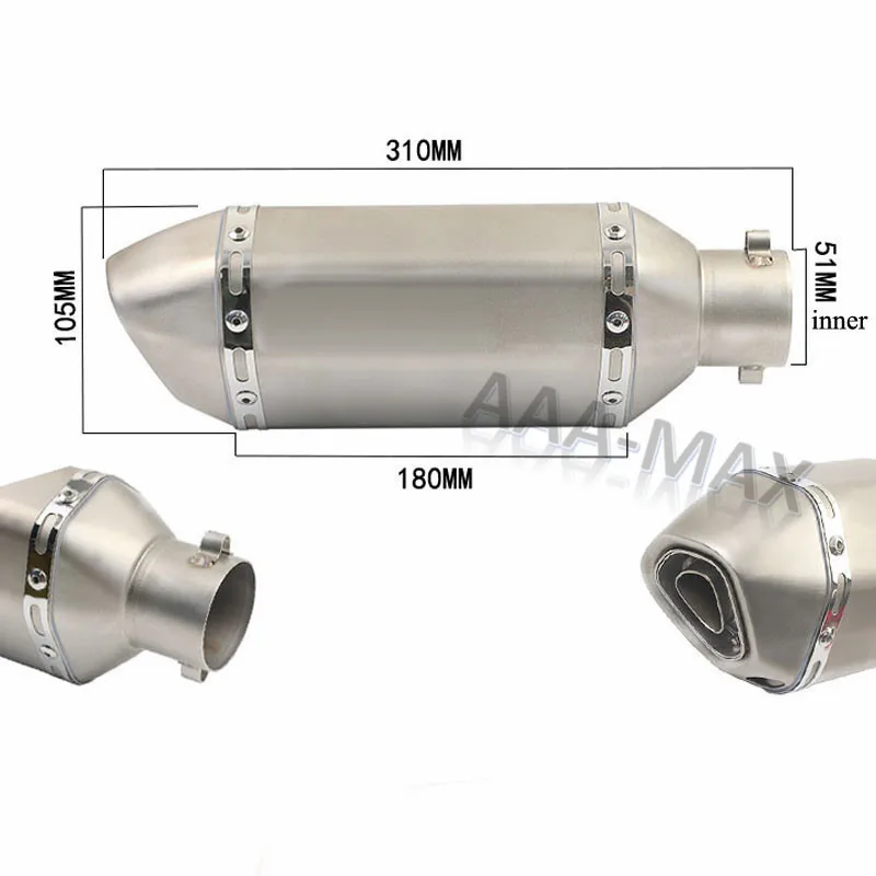 38 мм-51 мм на входе универсальный короткий выхлопной трубы для глушителя с DB Killer глушитель для мотоцикла Escape Moto KTM EXC crf230