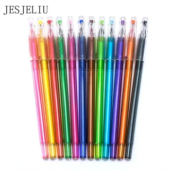 

12Pcs/Lot New Cute Small Fresh Candy Color Diamond Color Gel Pen Ballpoint Pen Creative Gift School Supplies Colored Gel Pens