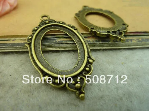 

Free shipping!!! 24x42mm-18x25mm Antique Bronze Cameo Cabochon Base Setting