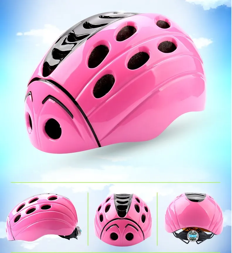 Велоспорт детский шлем для детей размер 46-55 см Вес 210 г с 21 вентиляционное отверстие in-mold велосипед шлем Защиты безопасности велосипедный шлем - Цвет: Розовый