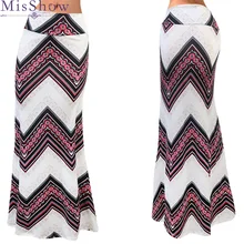 Весенняя летняя длинная юбка, большие размеры, Женская Фасонная юбка, сексуальные Полосатые макси юбки для ночного клуба, юбка-годе