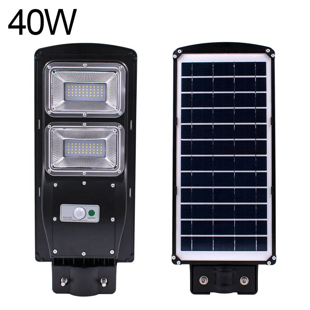 

Waterproof LED Street Wall Light 40W Radar Motion+Light/Remote Control Solar Powered Outdoor for Garden Yard Street Flood Lamp