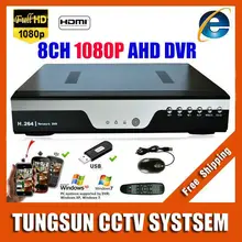 Super 8CH AHD DVR AHD-H HD 1080P Video Recorder H.264 CCTV Camera Onvif Network 8 Channel IP NVR Multilanguage With Alarm