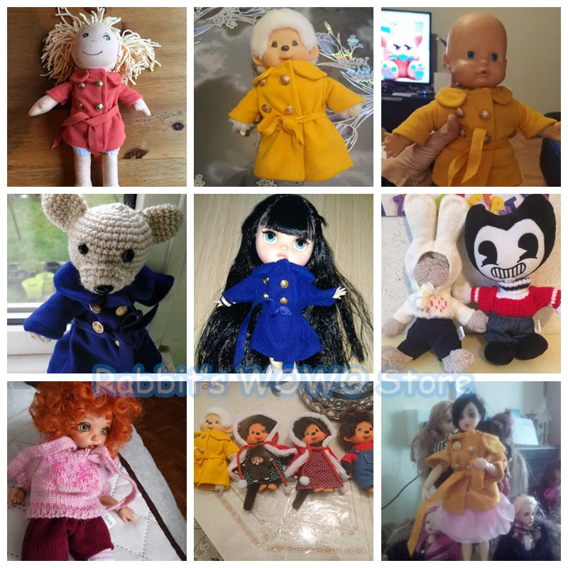 30 см Одежда для кукол кролик кошки медведи плюшевые игрушки 1/6 BJD одежда куклы ветрозащитный свитер Одежда для девочек игрушки для детей Подарки